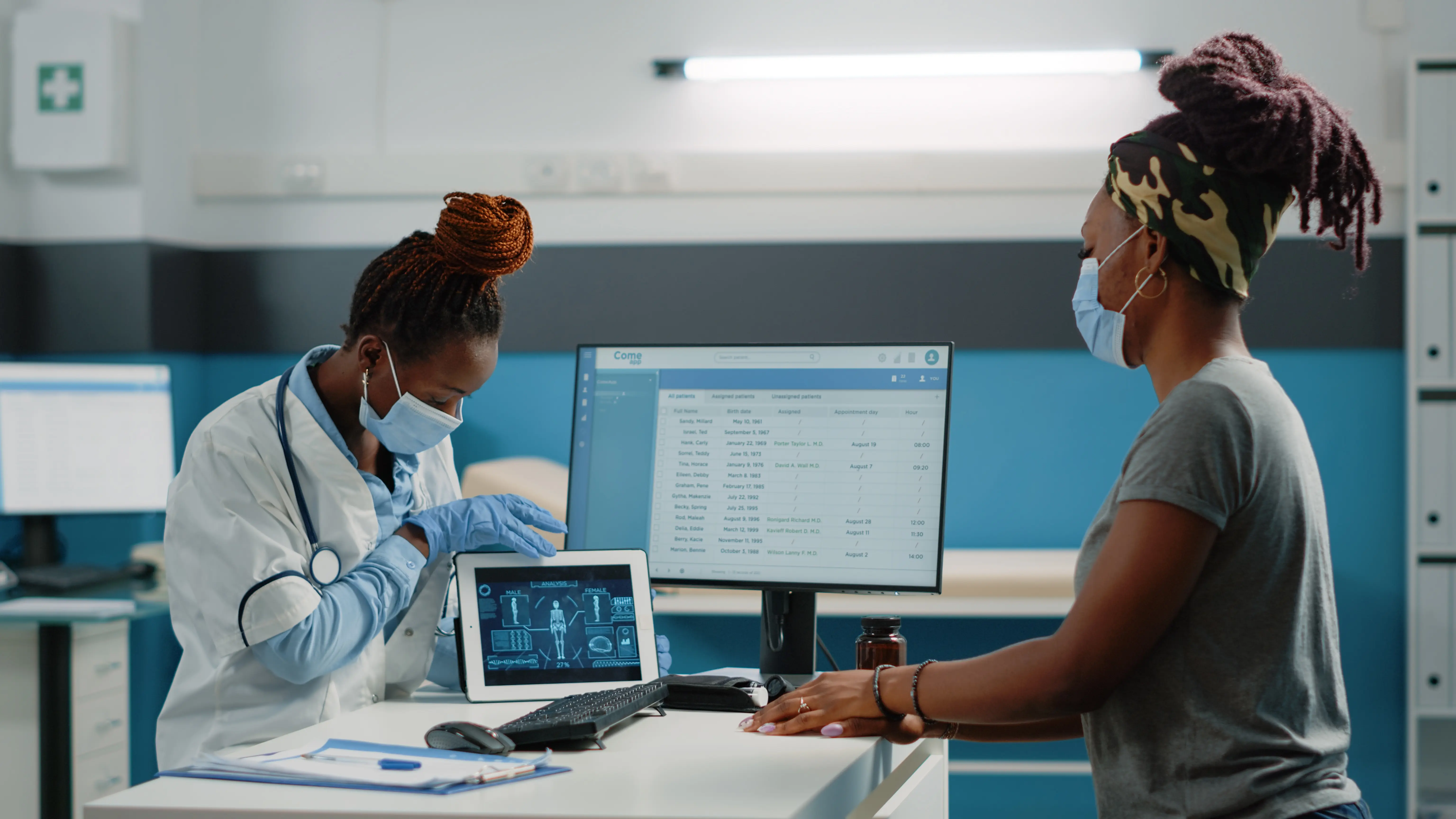 Kenyan health worker using Jali EMR